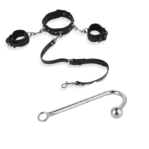 with Collar Cuffs Anal Beaded Hook 5334 and Elegant 0925
